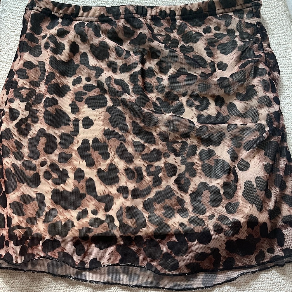 Cheetah mini skirt high waisted
